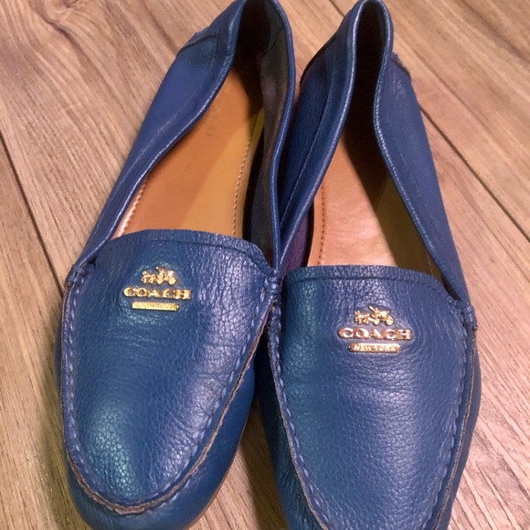 Coach Blue Leather Loafers - Picture 6 of 7